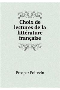 Choix de lectures de la littérature française