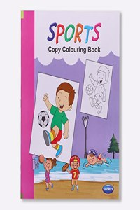Navneet Theme Copy Colouring Book - Set of 4 books - Actions, Sports, Animals & their babies, Insects - Painting and colouring books for kids- Youva Stationery- 95+ pages