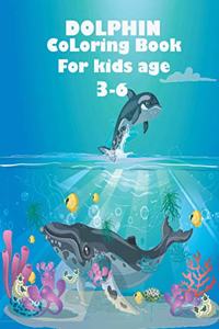 Dolphin Coloring Book For Kids Age 3-6