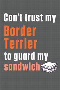 Can't trust my Border Terrier to guard my sandwich
