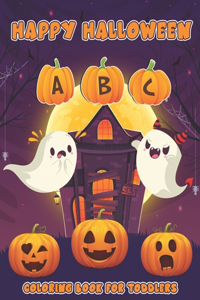 Happy Halloween ABC Coloring Book for Toddlers