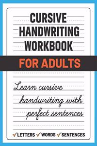 Cursive Handwriting Workbook for Adults