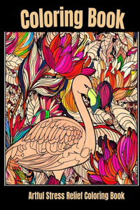 Artful stress relief coloring book