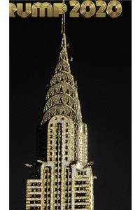Trump-2020 iconic Chrysler Building Sir Michael writing Drawing Journal.