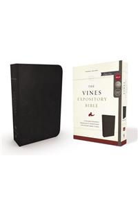 The NKJV, Vines Expository Bible, Leathersoft, Black, Comfort Print
