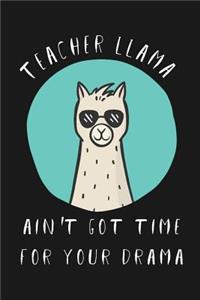 Teacher Llama Ain't Got Time For Your Drama
