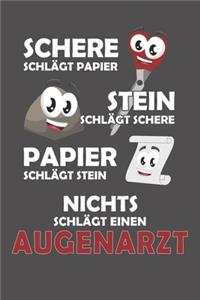 Schere Schlägt Papier - Stein schlägt Schere - Papier schlägt Stein - Nichts schlägt einen Augenarzt