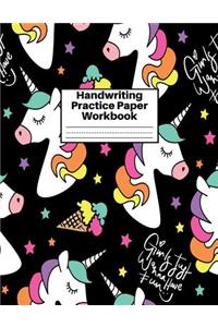 Handwriting Practice Paper Workbook