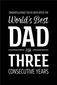 Congratulations! You've Been Voted The World's Best Dad for Three Consecutive Years