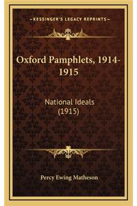 Oxford Pamphlets, 1914-1915