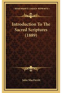 Introduction to the Sacred Scriptures (1889)
