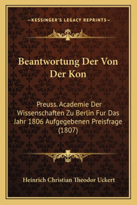 Beantwortung Der Von Der Kon