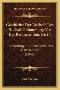 Geschichte Der Bischofe Des Hochstifts Naumburg Vor Der Reformantion, Part 1