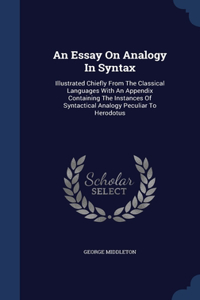 An Essay On Analogy In Syntax