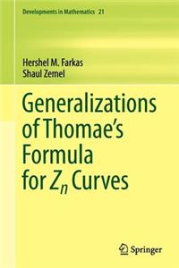 Generalizations of Thomae's Formula for Zn Curves