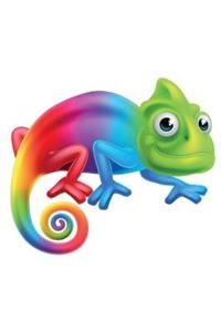 Rainbow Chameleon Notebook & Journal. Productivity Work Planner & Idea Notepad