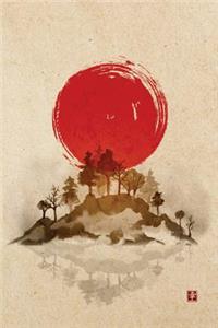 Sumi-e Red Sun Notebook