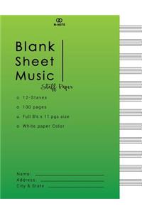 Blank Sheet Music Staff Paper