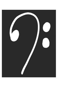 Bass Clef Notenschlüssel Violinenschlüssel Bassschlüssel - Notenheft, Notizbuch, Notizblock, 120 Seiten, Souvenir Geschenk Buch, auch als Dekoration geeignet zum Geburtstag oder Weihnachten