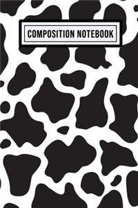 Cow Wide Ruled Composition Notebook