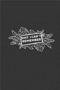 Funny surfer journal Shit I Can't Remember for password and log ID