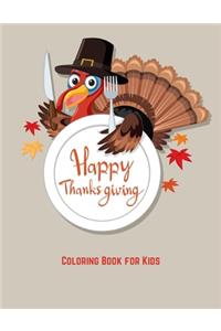 Happy Thanksgiving Coloring Book for Kids