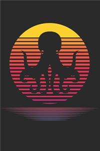 Retro Octopus Silhouette