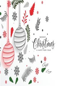 Merry Christmas Happy New Year Gift Log