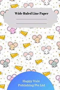 Cute Cheese Theme Wide Ruled Line Paper