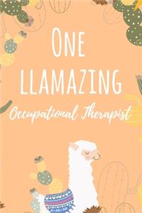 One Llamazing Occupational Therapist: 6x9" Dot Bullet Llama Pun Notebook/Journal Funny Gift Idea For Occupational Therapists