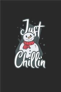 Christmas Chillin' Snowman Notebook: Notebook / 6x9 Zoll / 120 dotted Pages