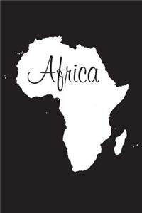 Africa - Black 101 - Lined Notebook with Margins - 6x9