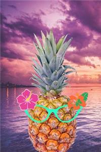 Pineapple Sunset Blank Notebook Sketch Book Jotter for Journals