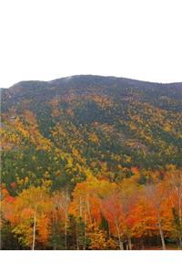 Fall School Composition Book Clouds Hang Over Mountain Foliage 130 Pages