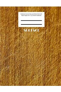 Surface Notebook Journal, Diary and Sketch Book with Blank Pages (8.5 x 11) (Texture Notebook)