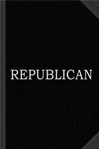 Republican Text Only Journal Notebook