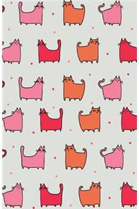 Bullet Journal for Cat Lovers - Funny Cat Pattern Sunset Strip