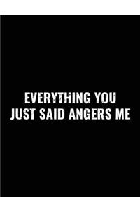 Everything You Just Said Angers Me