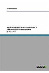 Geschlechtsspezifische Unterschiede in schriftsprachlichen Leistungen