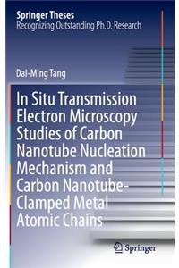 In Situ Transmission Electron Microscopy Studies of Carbon Nanotube Nucleation Mechanism and Carbon Nanotube-Clamped Metal Atomic Chains
