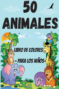 50 animales para colorear para niños pequeños