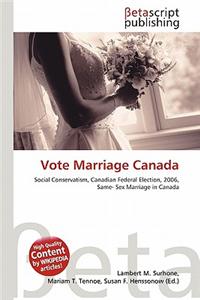 Vote Marriage Canada