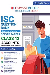 Oswaal ISC Question Bank Class 12 Accounts Book (For 2024 Board Exams)