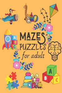 Mazes Puzzle For Adult