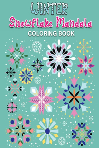 winter snowflake mandala coloring book