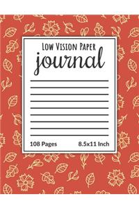 Low Vision Paper Journal