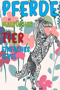 Malbücher - Einfaches Level - Tier - Pferde