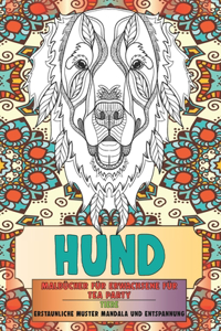 Malbücher für Erwachsene für Tea Party - Erstaunliche Muster Mandala und Entspannung - Tiere - Hund