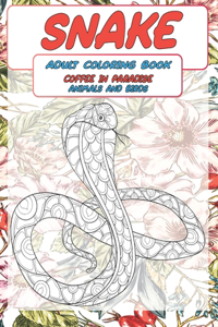 Adult Coloring Book Coffee In Paradise - Animals and Birds - Snake