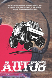 Vornehmes Malbuch für Teenager - Autos. Groß 300+ Seiten. Mehr als 100 Autos